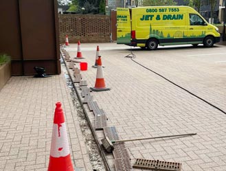 Unblocking Channel drains London