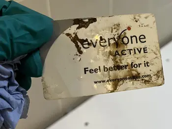 Unexpected find: Gym card discovered down toilet!